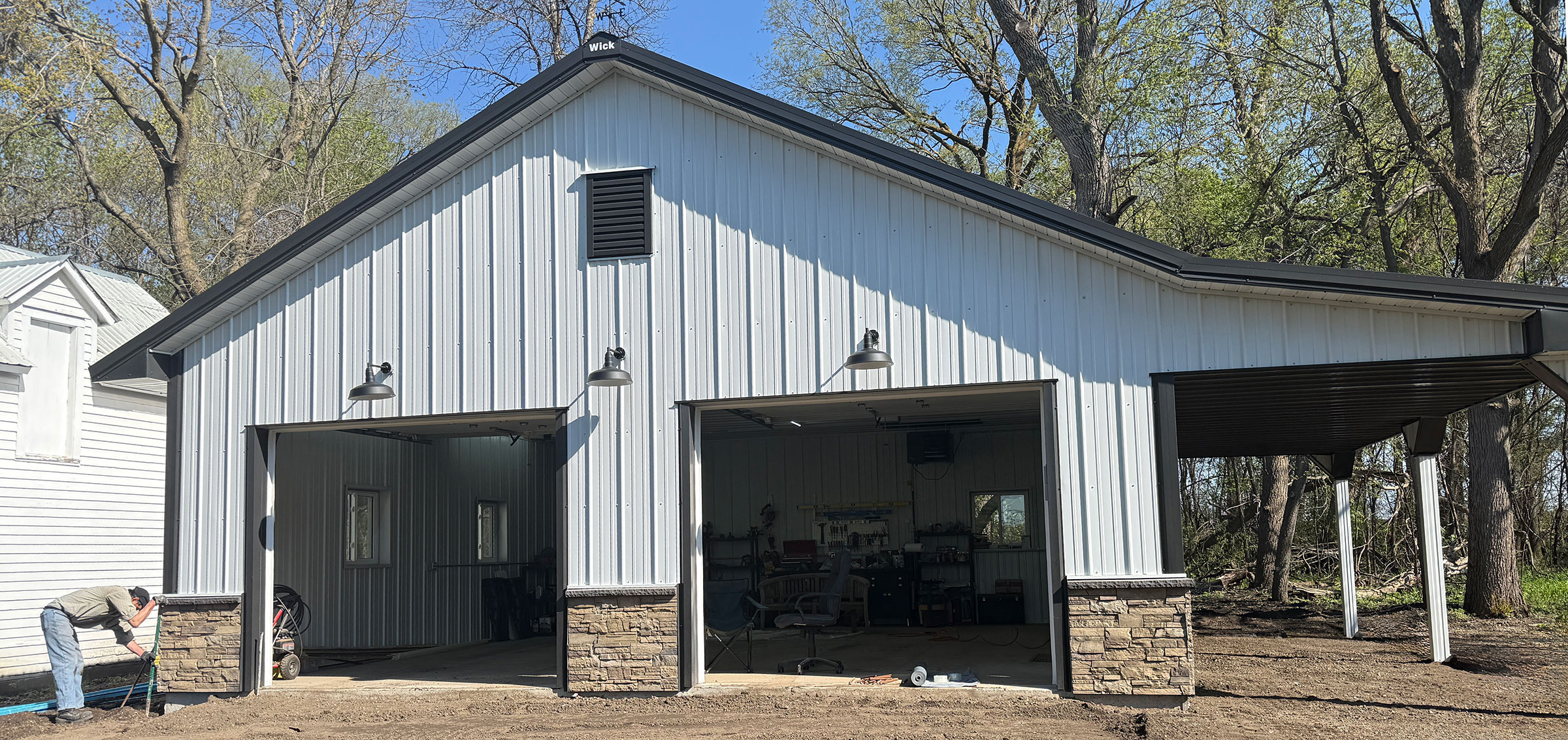 post frame suburban building